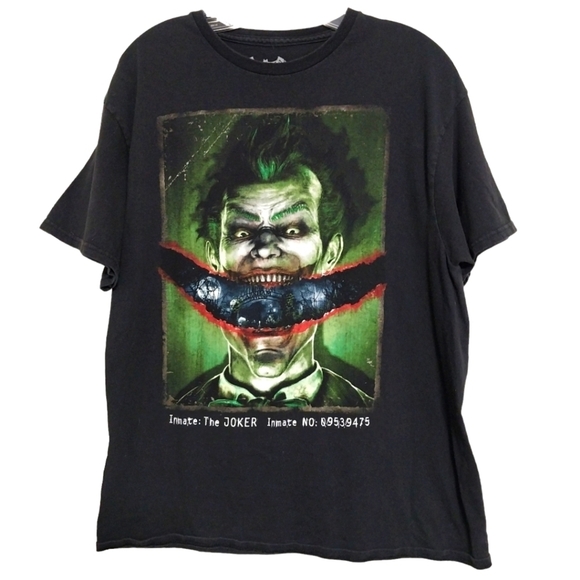 Batman The Joker Inmate Short Sleeve T-Shirt Sz L - Picture 1 of 6